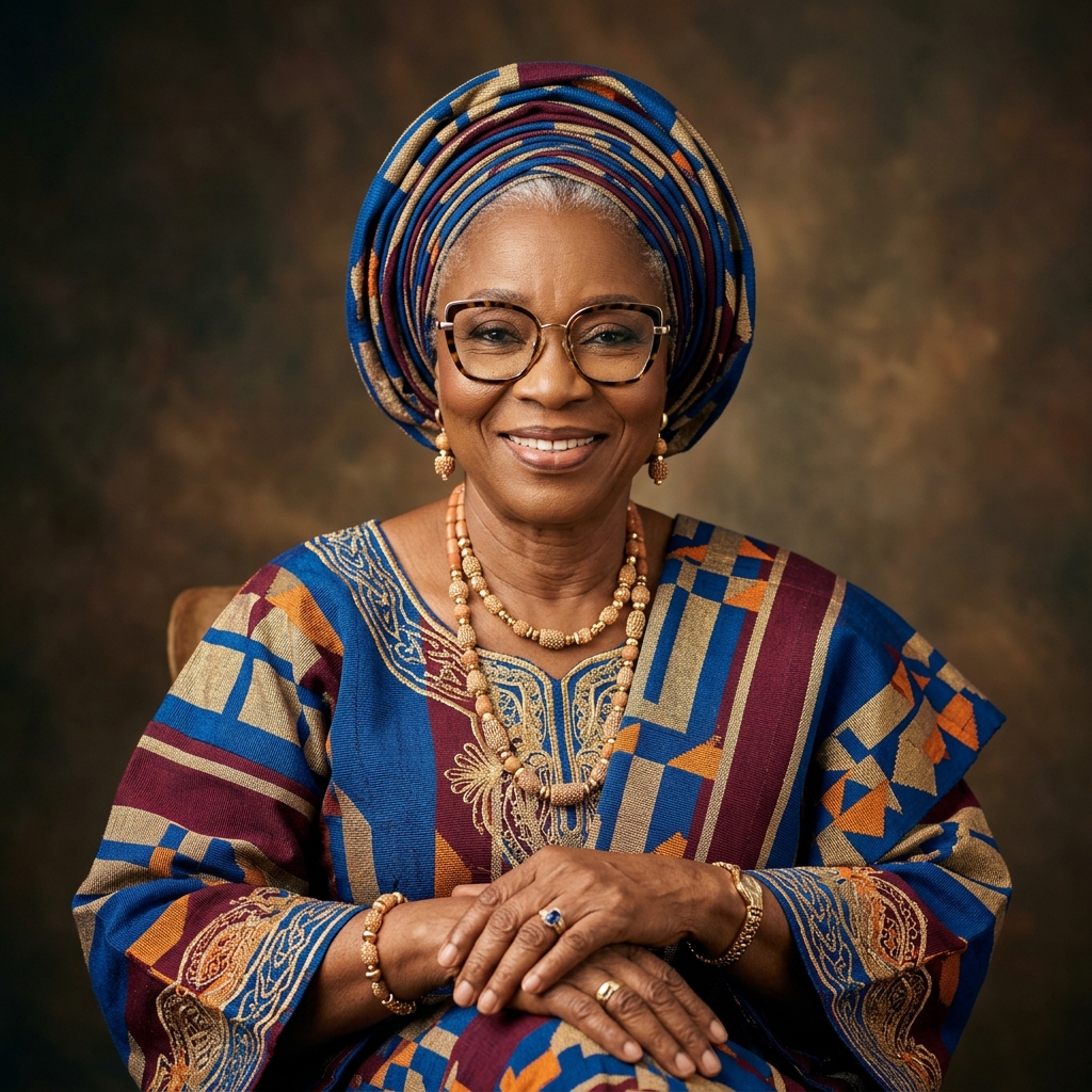Grande dame et mamie africaine élégante portant des lunettes de créateur Mage Optique & Services